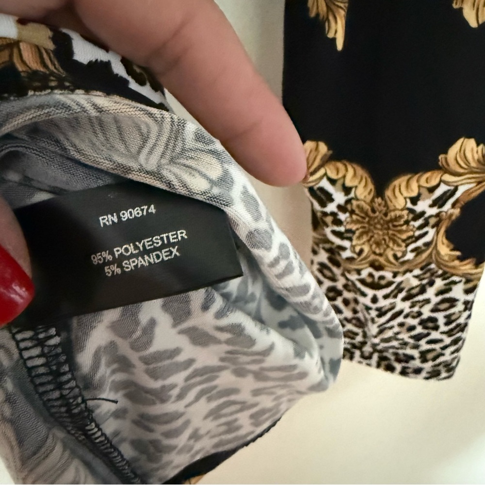 Boston Proper animal print Patterned Blouse - Picture 3 of 5